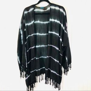 Bella Moda tie dye cardigan top cover 3X